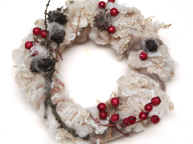 Christmas wreath in country style