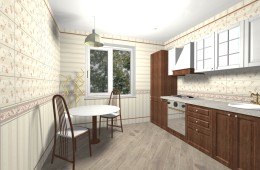 Kitchen and Bathroom made with ceramic tiles Kerama Marazzi